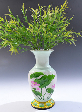 凡匠荷瓶线香筒 花瓶 香插筒线香竹签香筒插花瓶家居办公白瓷摆件