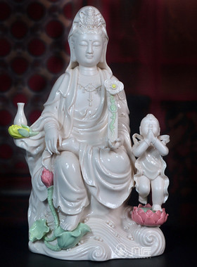 菩萨像供奉德化白瓷凡匠送子观音