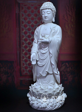 供奉镇宅佛祖摆件德化白瓷