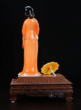 人物美女中式风会所玄关德化陶瓷