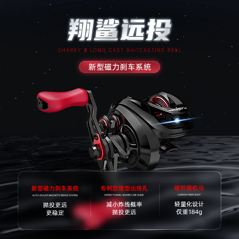 kastking旗舰店卡斯丁翔鲨远投水滴轮路亚新款防炸线鱼线轮钓渔轮翘嘴 KastKing1