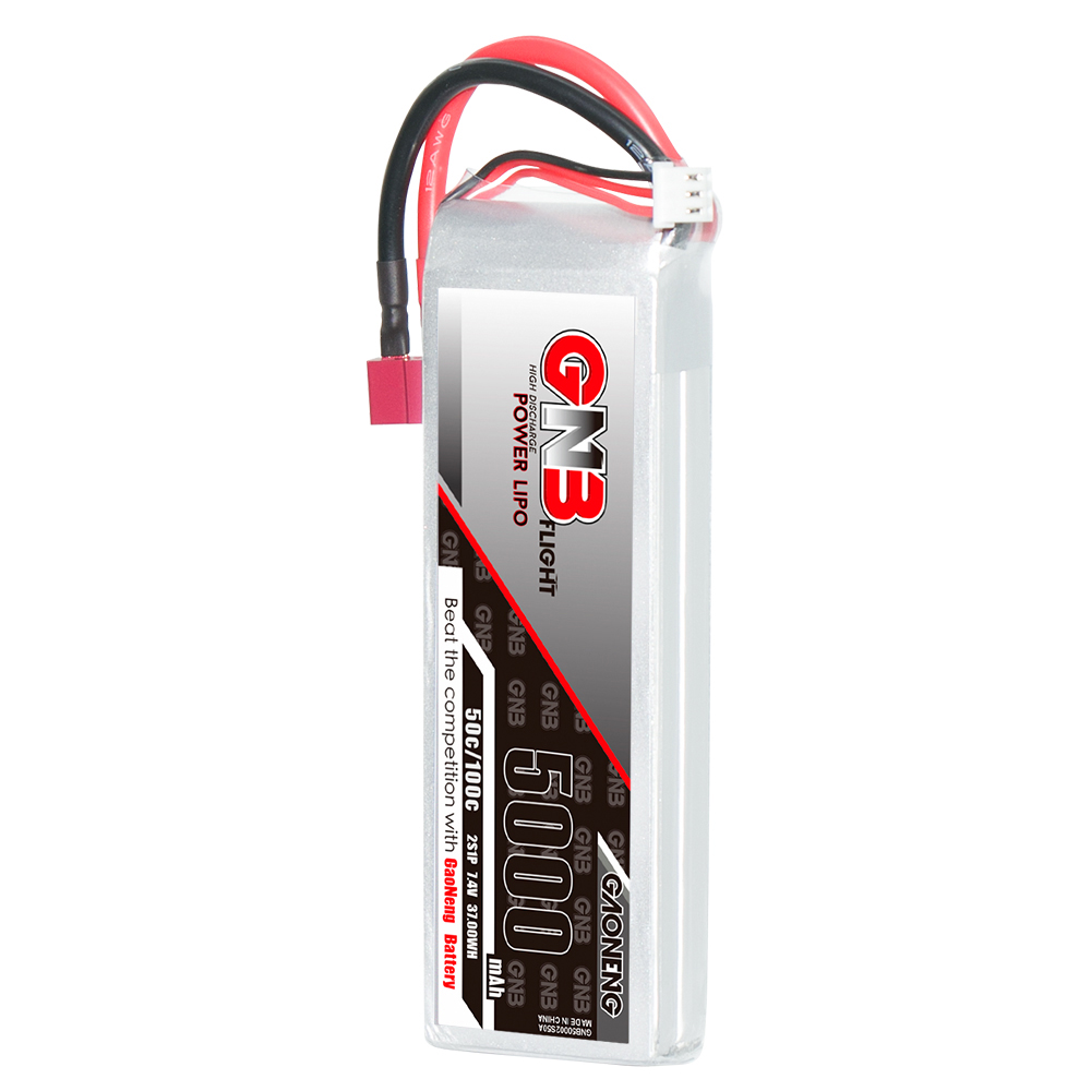 高能GNB 5000mAh 2S 7.4V 50C遥控车模船模动力锂电池RC航模LiPo - 图1