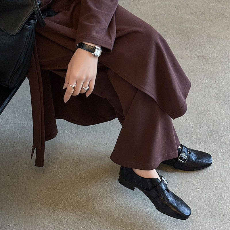 超软小羊皮方头单鞋女2026春季新款复古平底一字带玛丽珍皮鞋,淘宝优惠券,粉丝福利购,淘宝优惠卷