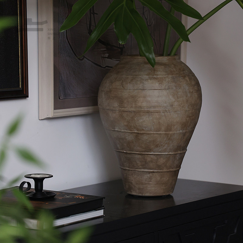 形上南洋中古风陶瓷花瓶复古花器客厅餐厅民宿侘寂风装饰大陶罐,淘宝优惠券,粉丝福利购,淘宝优惠卷