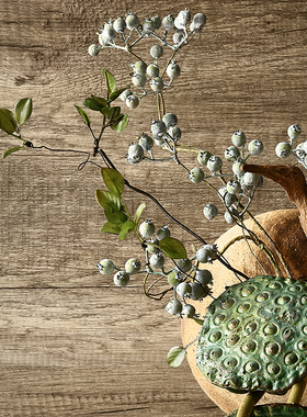 日式复古客厅仿真花陶瓷花器