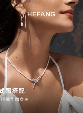玫瑰丝带项链