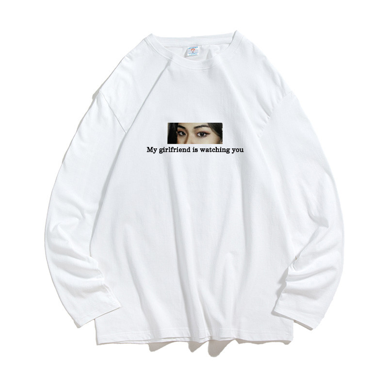 diy私人照片定制女朋友看你打底衫 samack尚马克男装T恤