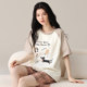 Yalu Pajamas with Breast Pads for Women Summer Pure Cotton Short-Sleeved Shorts 2026 New Loose and Wearable Home Clothes Set