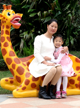 座椅公园户外景观玻璃钢卡通动物