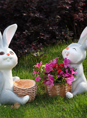 卡通风玻璃钢花园林小区美陈雕塑