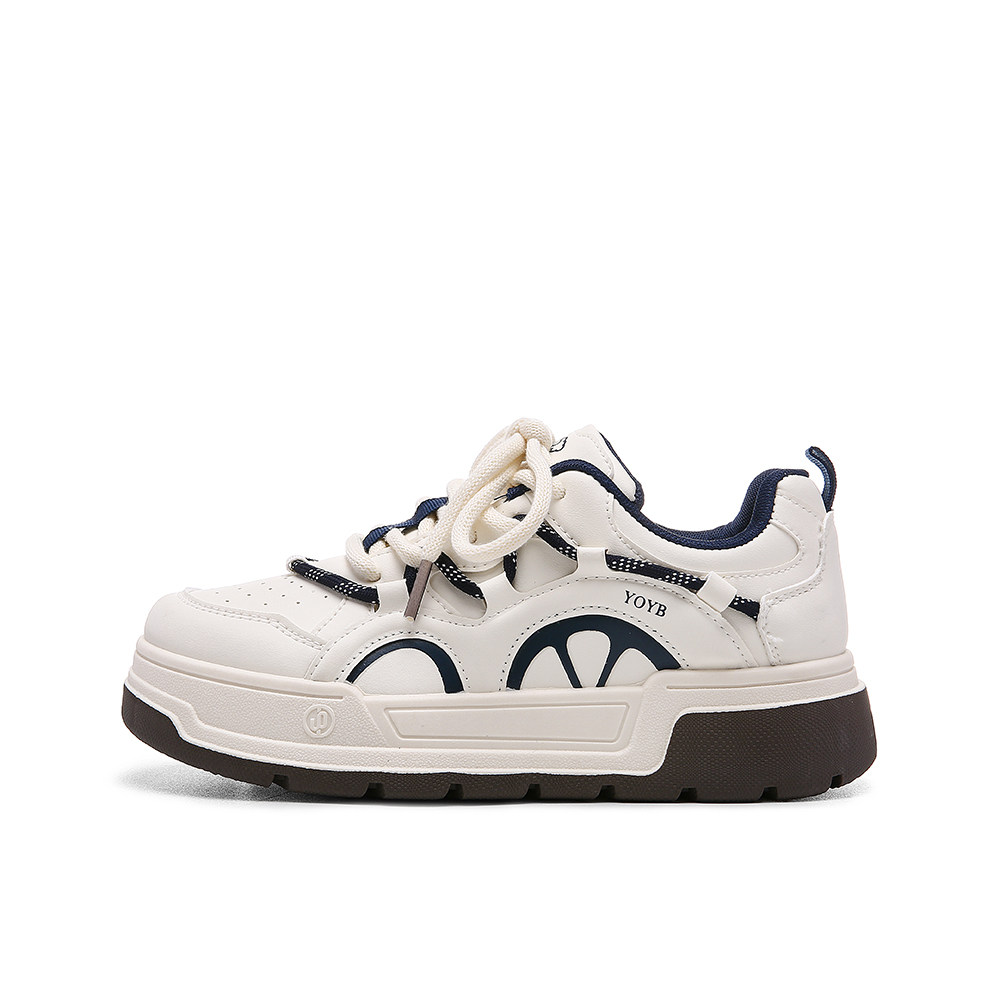 鲁鲁蛋厚底小白鞋女款2025新款春秋板鞋子女鞋百搭学生小众面包鞋 - 图3