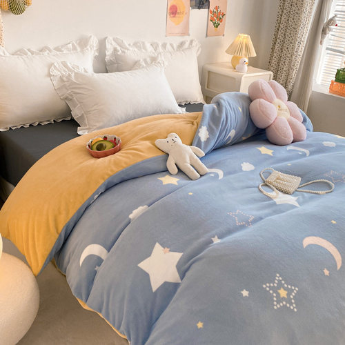 定做订制A类加厚牛奶绒被套被罩15*180*215*229*230*250/248×248 - 图1