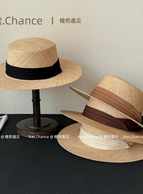 巴拿马手工草帽女春夏防晒宽檐