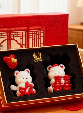 新年喜庆小熊福字摆件