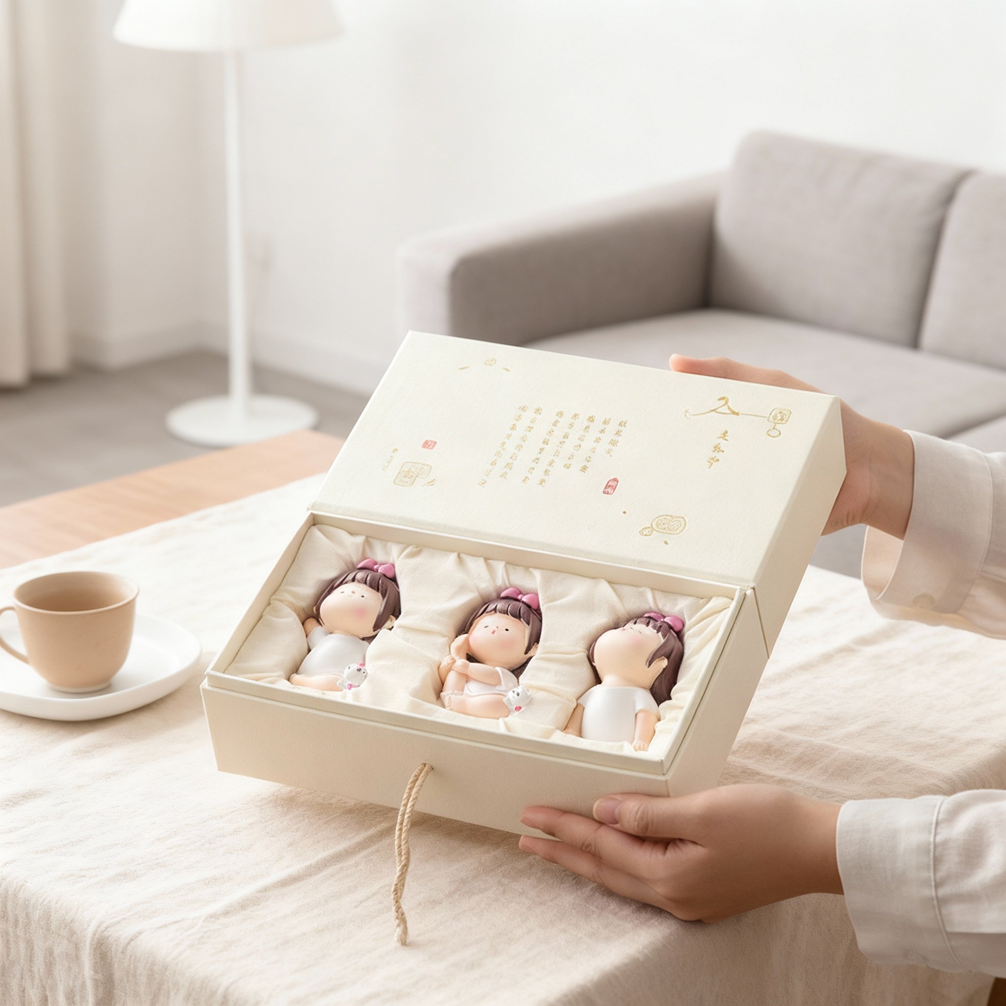 可爱卡通人物桌面摆件礼盒装创意装饰品生日礼物,淘宝优惠券,粉丝福利购,淘宝优惠卷