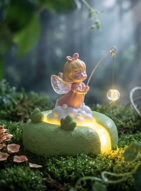 治愈系天使小熊LED发光摆件