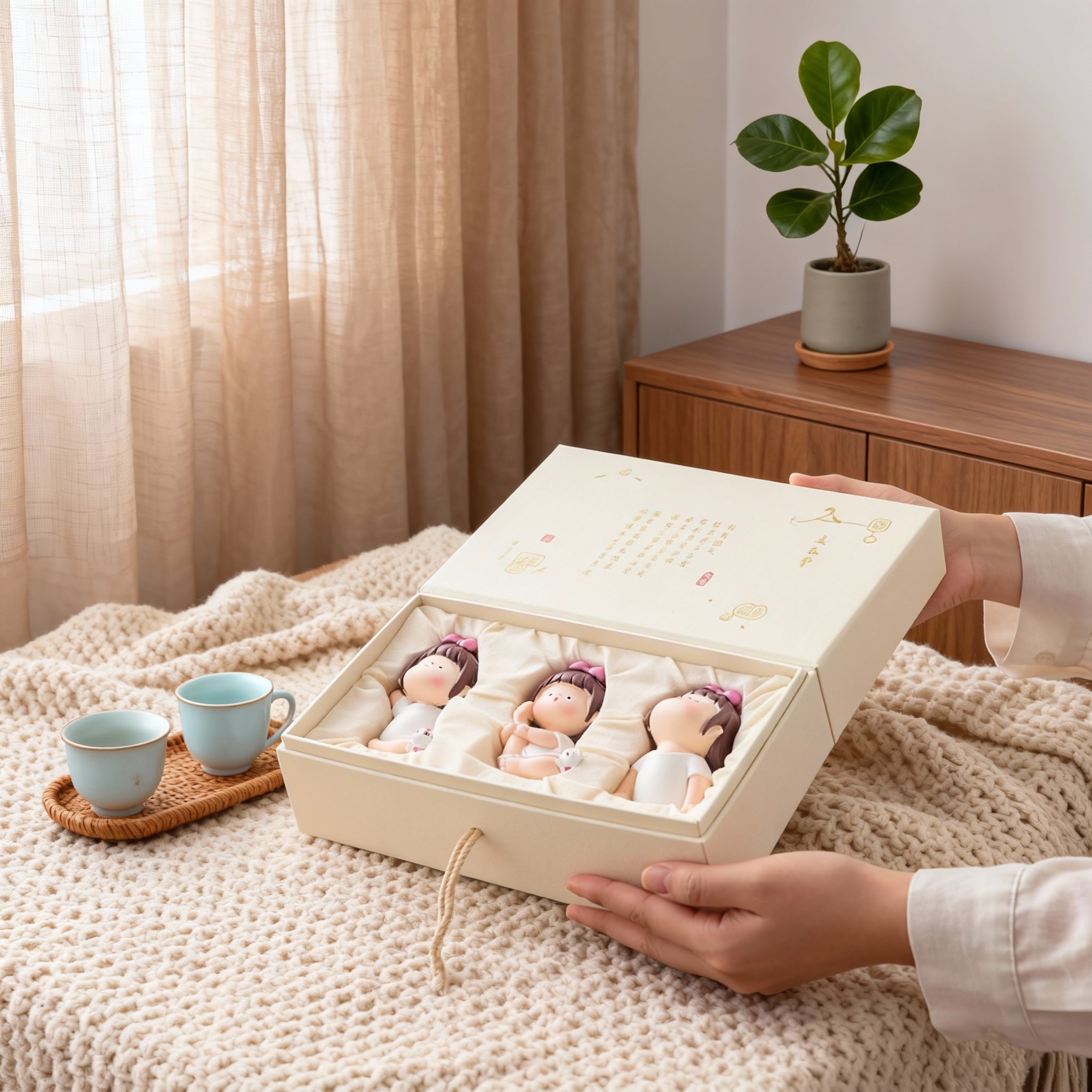 可爱卡通人物桌面摆件礼盒装创意装饰品生日礼物,淘宝优惠券,粉丝福利购,淘宝优惠卷