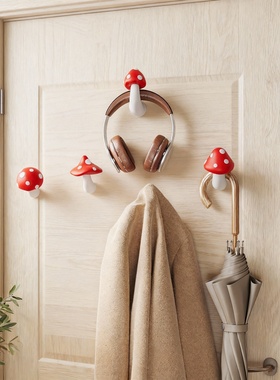 可爱蘑菇造型挂钩收纳摆件