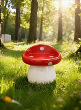 冬日可爱蘑菇毛绒庭院挂件