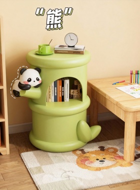 儿童房卡通熊猫竹子收纳柜摆件