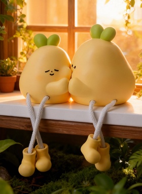 萌系黄色苹果桌面装饰摆件