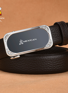 稻草人内穿不露尾女皮带头层牛皮女士真皮软皮纯牛皮裤带自动扣潮