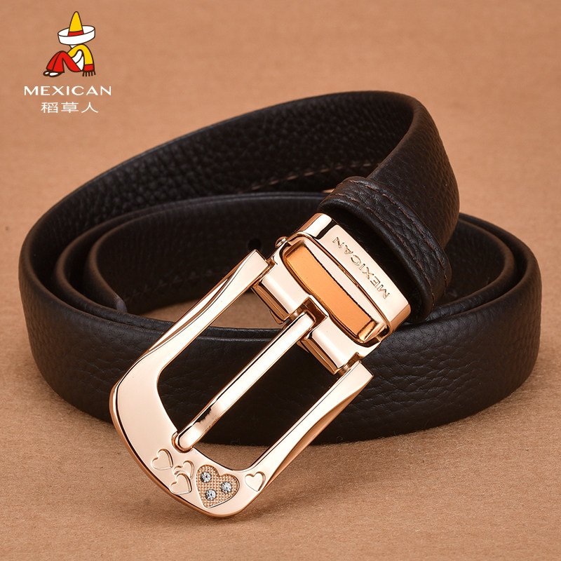 稻草人长针扣皮带女士2025新款真皮腰带装饰小众女式细裤带配裙子,淘宝优惠券,粉丝福利购,淘宝优惠卷