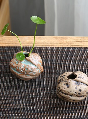 简约办公家居桌面小摆件水培花插小花瓶工艺品香薰瓶创意陶瓷花瓶