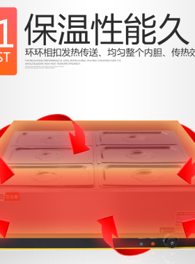 艾士奇4格电热不锈钢节能保温台