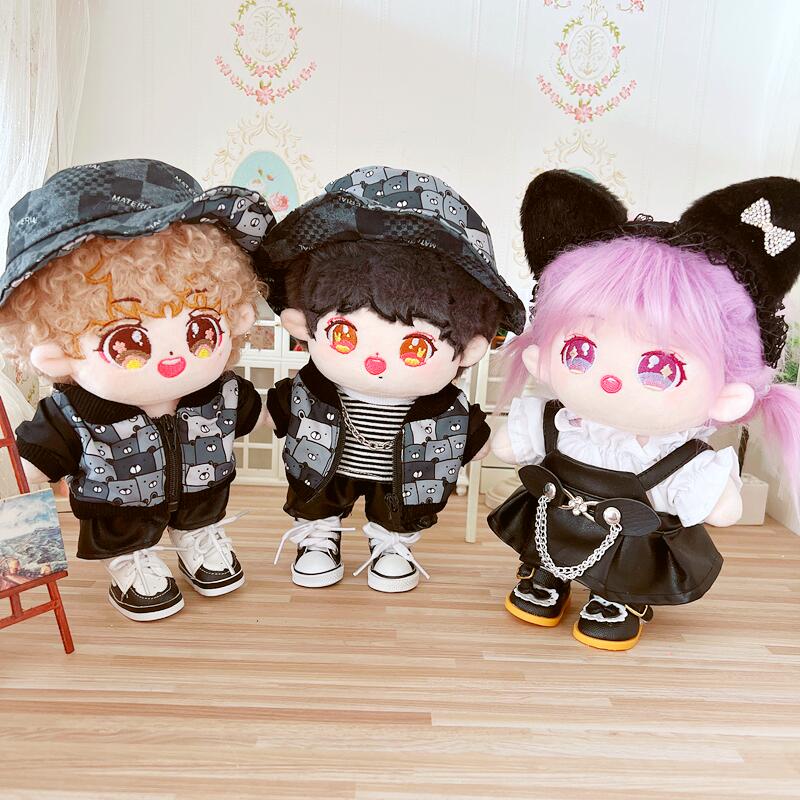 棉花娃娃20cm厘米娃衣明星公仔正常体胖胖体裸娃堆堆熊渔夫帽外套,淘宝优惠券,粉丝福利购,淘宝优惠卷