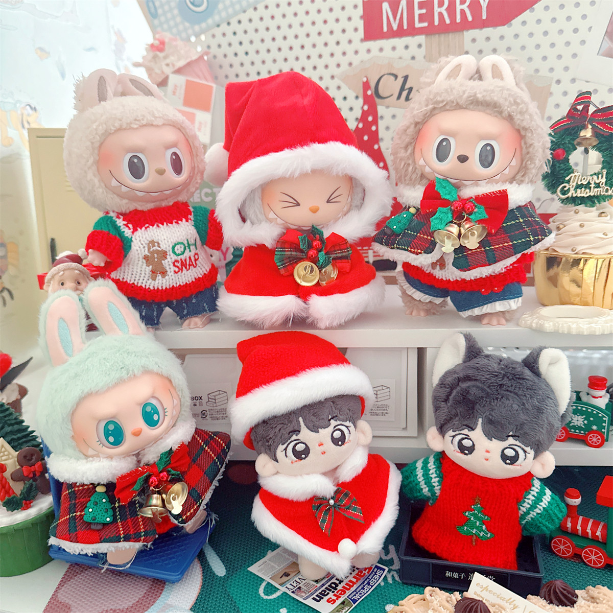 10cm娃衣15厘米棉花娃娃一二代拉布布圣诞树披肩斗篷雪花毛衣帽子,淘宝优惠券,粉丝福利购,淘宝优惠卷