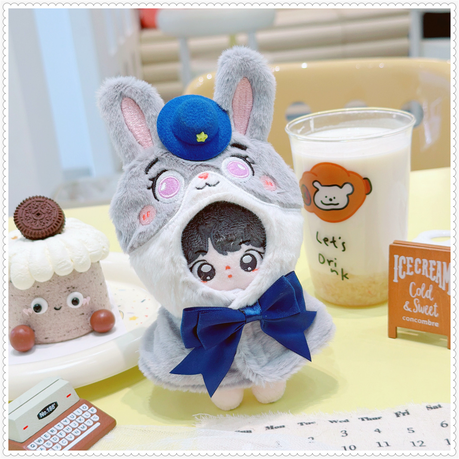 10cm棉花娃娃娃衣毛绒玩具挂件狐狸兔子警官披肩斗篷装饰替换,淘宝优惠券,粉丝福利购,淘宝优惠卷