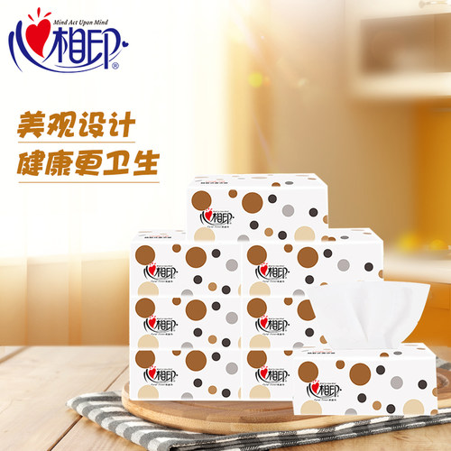 心相印抽纸家用实惠装整箱餐巾纸卫生纸心心相印纸巾面巾纸40包 - 图2