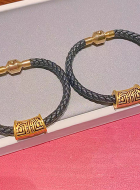 男款足金黄金手链手串