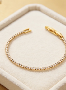 TR设计璀璨闪耀锆石手链精致百星光ins精致搭手时尚简约手镯礼物