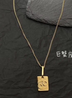 12星座项链金牛摩羯处女双鱼射手巨蟹白羊肽钢星座运势网红同款