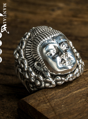 寸氏原创足银999纯银佛祖复古