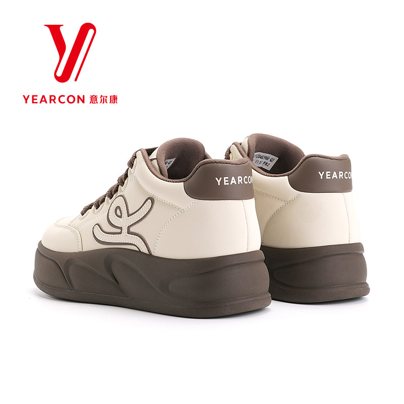 意尔康女鞋2025新冬季款厚底休闲板鞋百搭厚底增高运动鞋面包鞋,淘宝优惠券,粉丝福利购,淘宝优惠卷