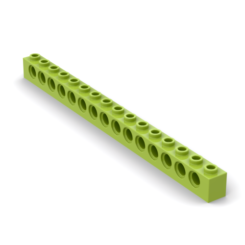 LEGO乐高 配件 3703 1x16带15孔砖 黑 白 红 蓝 浅灰 深灰 浅绿 - 图0
