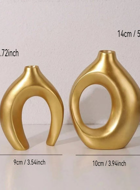 异形小号组合依偎树脂工艺品装饰摆件家居插花干花器树脂花瓶组合