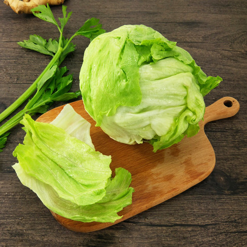 新鲜球生菜500g圆生菜球西餐汉堡即食沙拉食材火锅配菜 顺丰速运 - 图1