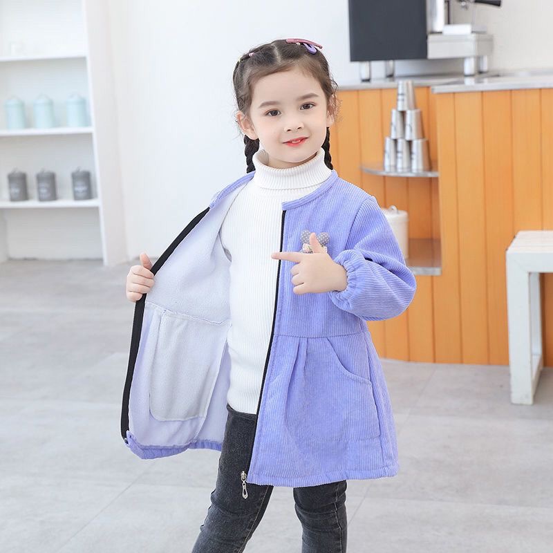 New zippered corduroy blouse is dirt-proof and easy to clean