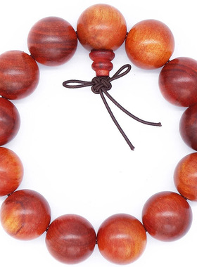 印尼帝王血龙木全透光佛珠手链