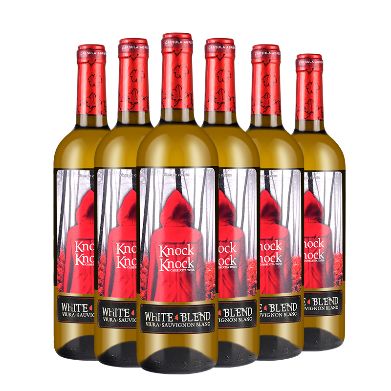 奥兰 小红帽干白葡萄酒 西班牙原瓶进口正品 整箱宴请红酒 6支装 - 图0