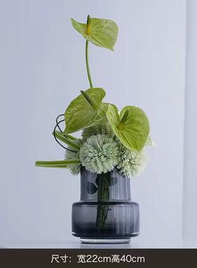现代轻奢仿真花艺绿植玻璃插花器