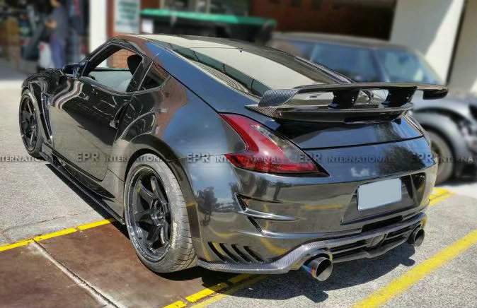 适用日产Z34 碳纤维改装件370Z 后杠大包围 Varis 后唇汽车尾汞把 - 图0