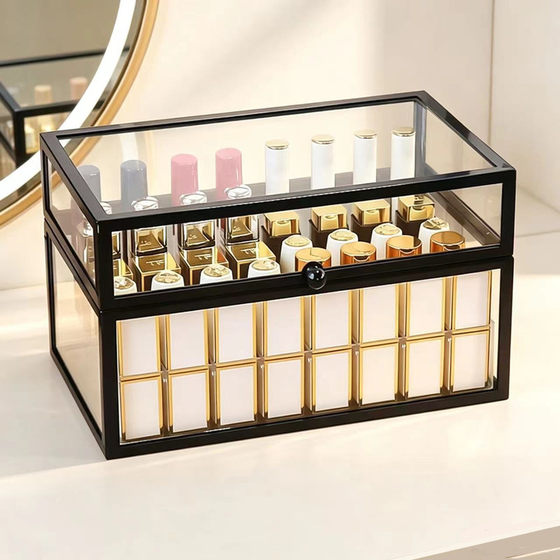Internet celebrity glass lipstick dustproof storage box