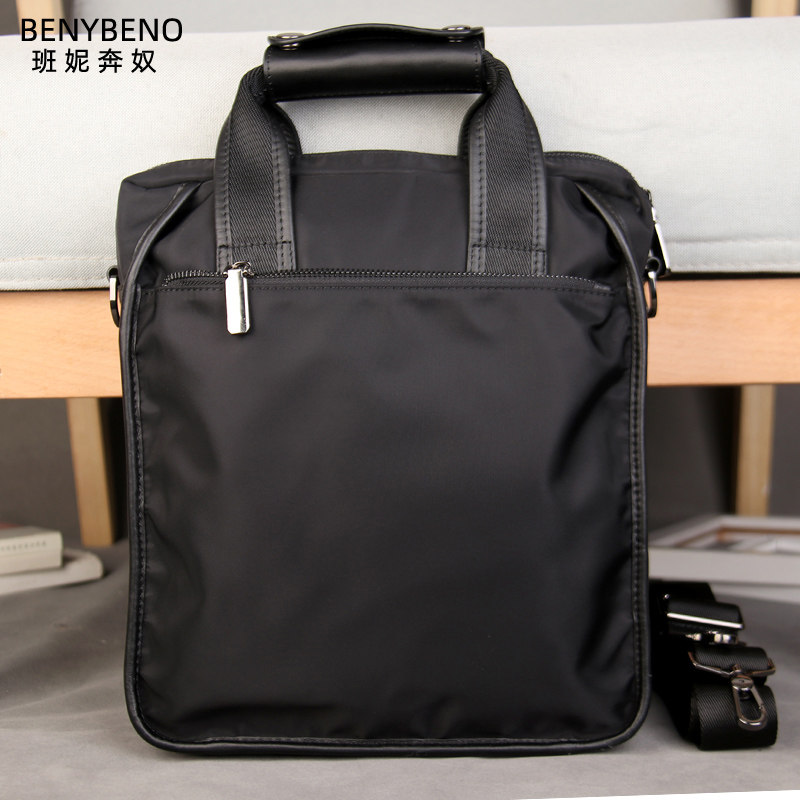 新款竖款商务休闲手提包尼龙帆布包 班妮奔奴男士包袋