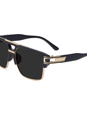 男士双梁眼镜潮高档防紫外线钓鱼开车专用墨镜时尚大脸防晒太阳镜