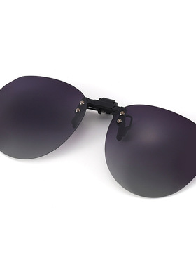 复古偏光墨镜夹片渐进片近视眼镜夹遮阳防紫外线户外开车司机驾驶